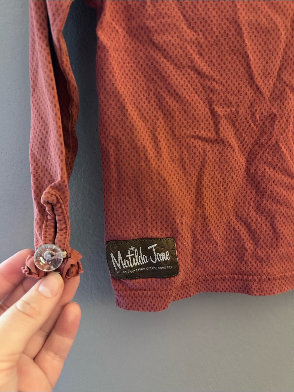 Matilda Jane little girls Burnt Orange Long Sleeve Shirt